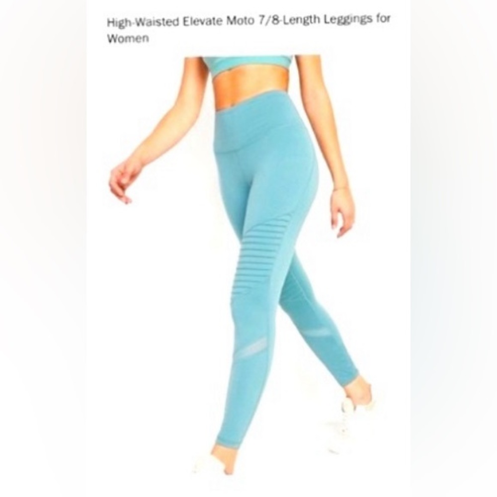 NWT!! Old Navy High-Waisted Elevate Moto 7/8-Length Leggings - Sz M